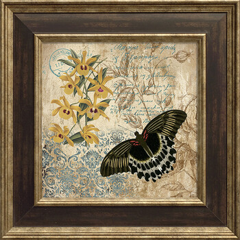 美式卧室床头挂画玄关壁画装饰画有框画 酒店配画 复古欧式花鸟画 b7