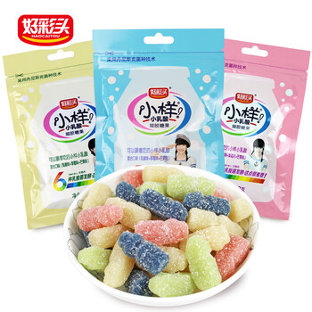 小样小乳酸糖果 42g/袋 混合口味 乳酸菌果汁软糖 qq糖 3袋_现价-1元