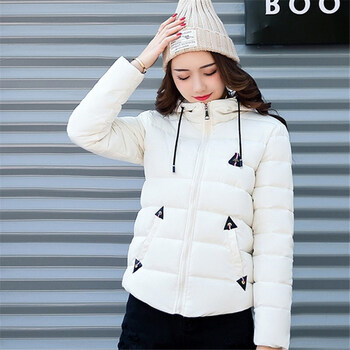 冬季棉衣女短款韩版修身面包服韩范外套时尚小棉袄潮zx0h0301712 白色