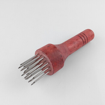 不锈钢猪皮插 松肉针松肉器嫩肉器松肉锤牛排针扎肉针打肉锤 红猪皮插