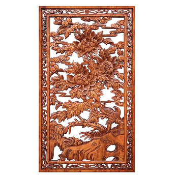 可定制 木雕实木屏风手工雕刻中式镂空隔断仿古背景墙定制 定制定金