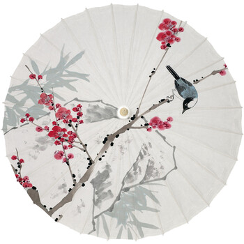 油纸伞 中国风油纸伞古典江南防雨实用舞蹈伞 梅花油纸伞 鸟语花香 80