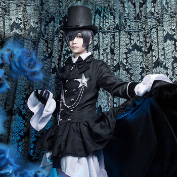 黑执事cos服夏尔cosplay服装拖尾礼服男动漫 全套服装 xl