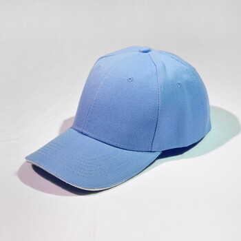 樽鼎韩版男女士棒球帽子定做夏鸭舌帽户外防晒遮阳帽 天蓝色