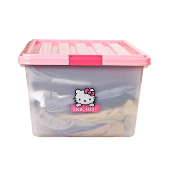 爱丽思IRIS 凯蒂猫HELLO KITTY儿童树脂收纳箱 42L 天然环保无毒无味