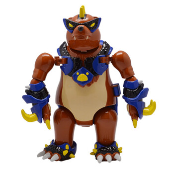 侠 正版百变联盟变形玩具幸福救援队机器人动漫周边手办 变形石甲熊