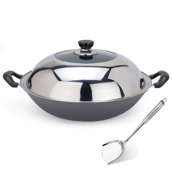 
                                        美厨（maxcook）精铸铁锅36cm TG-136（带盖 可用电磁炉 无涂层 可用铁铲）                