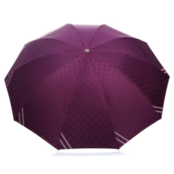 
                                        
                                                            天堂伞 英伦风格黑胶加大61cm*10骨三折晴雨伞32248E深紫色                