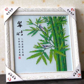 卡卡十字绣5D魔方钻石画 圆钻十字绣 梅兰竹菊 钻石绣贴贴画新款客厅风景系列 梅兰竹菊5D魔方钻画四联36*36m