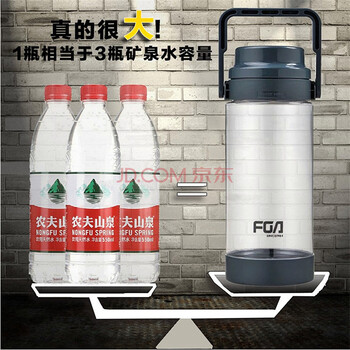 
                                                            富光 大容量塑料杯FS1075-1500mL 运动户外水壶太空水杯便携大号杯子 两个混装                