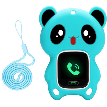 曼卡尔 适用于小天才y02电话腕带表带挂脖绳吊坠硅胶壳保护套适用y02