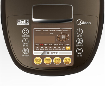 
                                        美的(Midea)电压力锅 IH大火力加热 玄钢厚釜 中途加菜 PHT5076PA 5L高压锅                