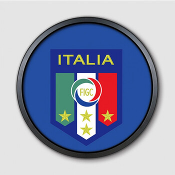 杯32强足球队徽彩票投注站装饰画足球俱乐部海报酒吧ktv挂画 意大利