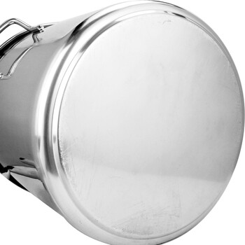 德勒DLEE2.0 特厚不锈钢汤桶商用带盖深汤锅米饭桶圆水桶30cm 多用桶30X30X2.0
