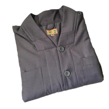 234哔叽加绒短褂冬款保暖僧衣休闲舒适居士服 灰色 22