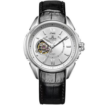 依波(ebohr)手表 探索者系列镂空白面夜光表针机械男表17020331