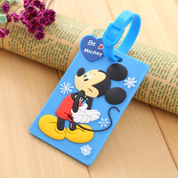 硅胶行李牌可爱卡通登机牌 pvc行李牌吊牌量大可定制图案 米老鼠