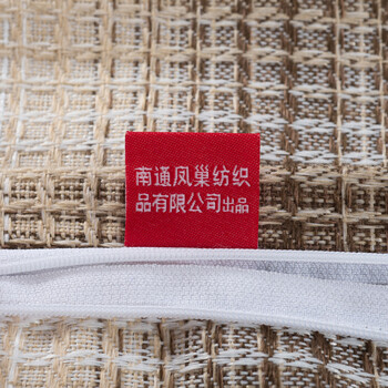 
                                        美人春全棉亚麻格子沙发靠垫套 汽车抱枕套\午睡抱枕靠垫床头靠垫套大号腰枕含芯 条子棕 50*50cm含芯                