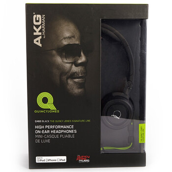 AKG Q460 立体声头戴式耳机 折叠便携式耳机 支持苹果手机通话耳机 黑色