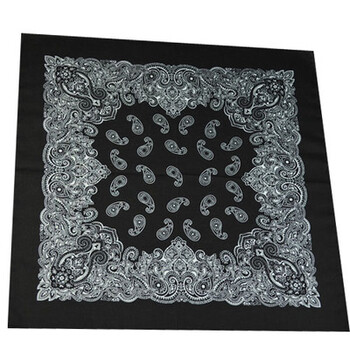 方巾街舞头巾嘻哈方巾匪帮方巾bboy头巾潮男百搭头套新 黑色大腰果花