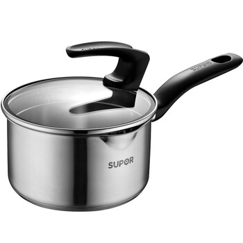 苏泊尔(SUPOR)16cm不锈钢复底奶锅宝宝辅食锅煮面锅ST16J1(明火电磁炉通用)