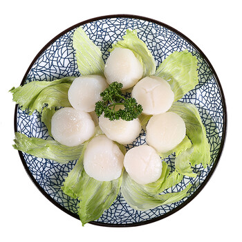 韩湾 进口帆立野生即食带子刺身 150g约4-6个盒装 大贝柱 海鲜水产