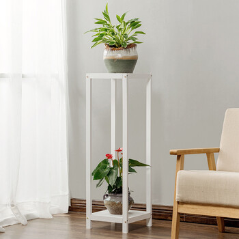 花架多层独立实木多肉花盆架客厅阳台绿萝植物木质吊兰花架子 白色35