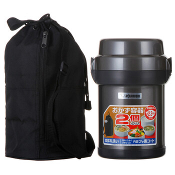 
                                        象印（ZO JIRUSHI） 日本象印不锈钢真空保温饭盒/便当盒 1.4L SL-JAF14 HG黑灰色                
