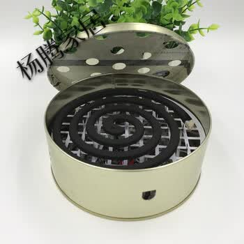 家用蚊香盘架带盖蚊香盒桶 榄菊蚊香托盘架烟灰盘李字檀香炉