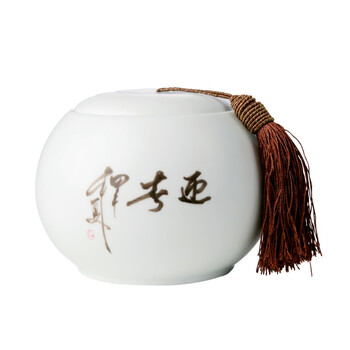 束氏 定窑手绘1号茶叶罐-迎春 040481
