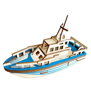 馨联交通工具3d立体拼图 木质模型木制激光切割轿车警车公交车飞机