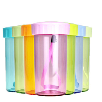 
                                        特百惠水杯莹彩雅致情侣水杯子套装 荔枝红430ML+柑橘黄310ML                
