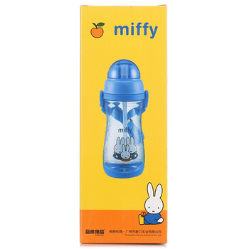 米菲软吸管杯 儿童户外运动水壶550ml大容量PP水杯子（含背带）4234 粉色