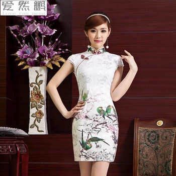 爱然鹏2016婚纱礼服新娘敬酒服红色晚礼服单肩礼服短款时尚修身包臀礼服 红色 S包退换