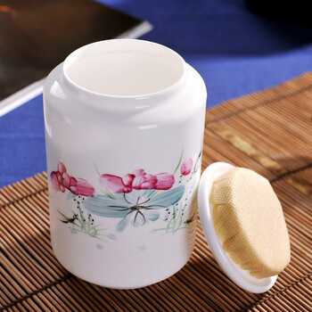 
                                        景德镇陶瓷 青花茶叶罐 密封储存罐 大小号茶罐 瓷罐 罐子 茶叶盒 茶道功夫 茶具配件 清香宜人                