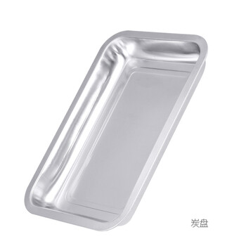 锐友加厚不锈钢烤鱼炉酒店商用碳烤木炭酒精烤鱼架子方形烤鱼盘 中号40X30