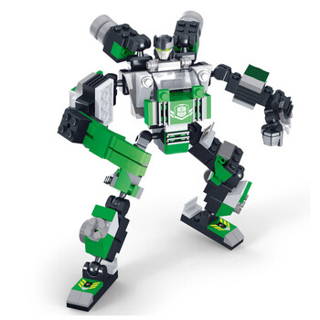 星钻积木拼图益智玩具积木玩具拼插三变战士积变战士塑料积木恐龙积木