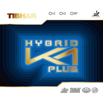 挺拔TIBHAR 混动K1系列粘性内能乒乓球拍胶皮套胶 蓝K1 PLUS 红色MAX