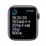 Apple Watch Series 6智能手表 GPS款 44毫米深空灰色铝金属表壳 黑色运动型表带 M00H3CH/A