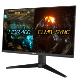 华硕TUF 电竞小金刚Max 27英寸游戏显示器 超频170Hz 2K IPS G-sync兼容 HDR400 旋转升降/音响 VG27AQL1A