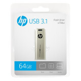 惠普（HP）64G USB3.1 U盘 X796w 香槟金 金属商务可伸缩高速读写电脑车载两用优盘