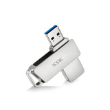 SSK飚王USB3.1 U盘 银色 FDU010 金属外壳 高速读写 流年 64G