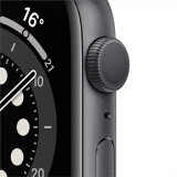 Apple Watch Series 6智能手表 GPS款 44毫米深空灰色铝金属表壳 黑色运动型表带 M00H3CH/A