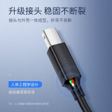 绿联（UGREEN）USB2.0高速打印机线 AM/BM方口接头数据线 通用惠普HP佳能爱普生打印机连接线 3米 黑 10328