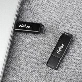 朗科（Netac）U355 32GB USB3.0高速金属U盘文件加密闪存盘 黑色