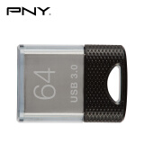 PNY USB3.0 迷你防水U盘 mini设计时尚便利 金属优盘 适合车载听歌超薄机器扩容 64GB