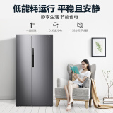 美的(Midea)606升变频一级能效对开双门家用冰箱智能家电风冷无霜BCD-606WKPZM(E)大容量精细分储