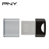 PNY USB3.0 迷你防水U盘 mini设计时尚便利 金属优盘 适合车载听歌超薄机器扩容 64GB