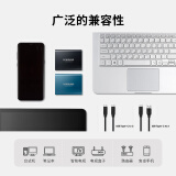 三星（SAMSUNG） 500GB Type-c USB 3.1 移动固态硬盘（PSSD） T5 蓝色 传输速度540MB/s 安全便携