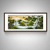 客厅装饰画国画山水画客厅办公室风水字画挂画 B款 三尺卷轴 60cm*142cm/幅